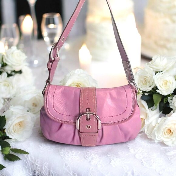 Coach Handbags - COACH Soho buckle satchel, shoulder bag, Y2k  pink